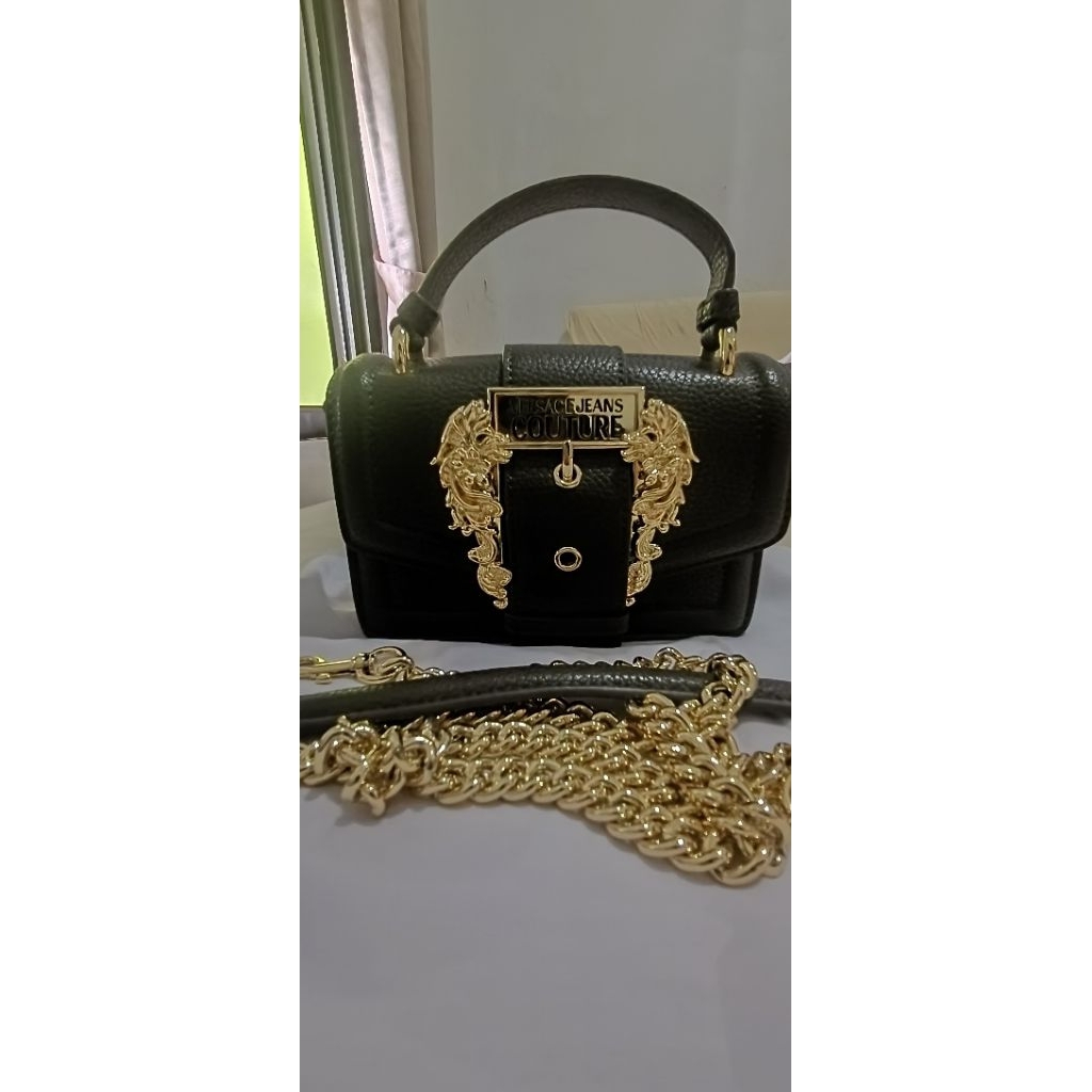 PL Tas Versace Jeans Couture Baroque Mini Buckle Belt Bag