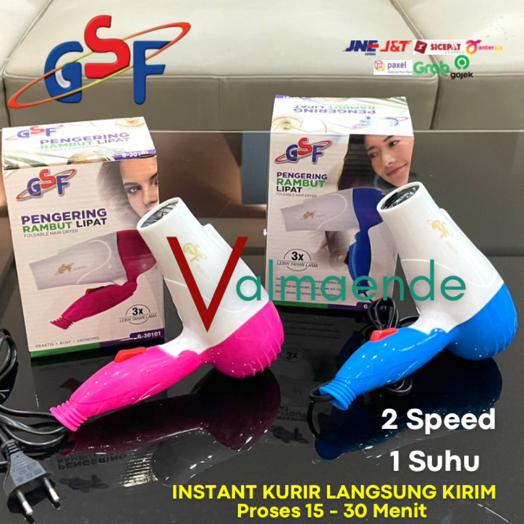 Hair Dryer Mini Low Watt 350W Pengering Rambut Portable GSF 3101 Packing Bubble Wrap