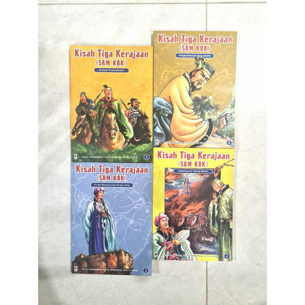 Paket Komik Kisah Tigah Kerajaan (Sam Kok) Vol. 1-4/ Buku Second Sam Kok/ Komik Sam Kok Original/ Bu
