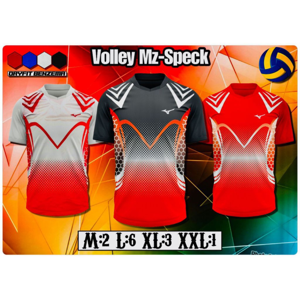 Kaos Voli / Baju Voli / Atasan Voli / Jersey Voli Printing / Baju Volley Pria Wanita / Kaos Volley P