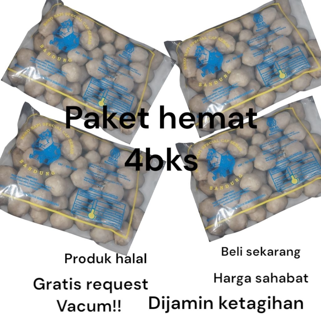 

Paket hemat bakso semar/pentol/bakso sapi/bakso kecill asli bandung