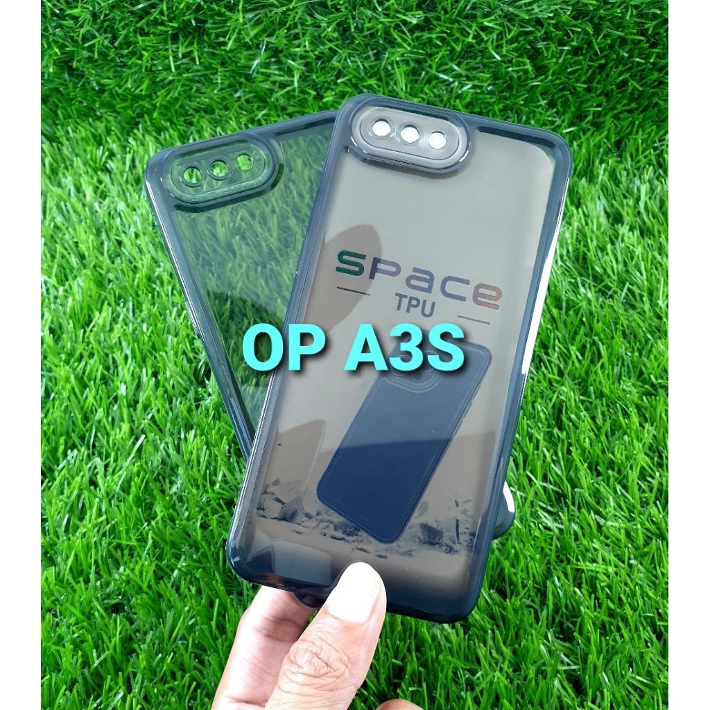 GREY Silikon Soft case bening Space Oppo A3S
