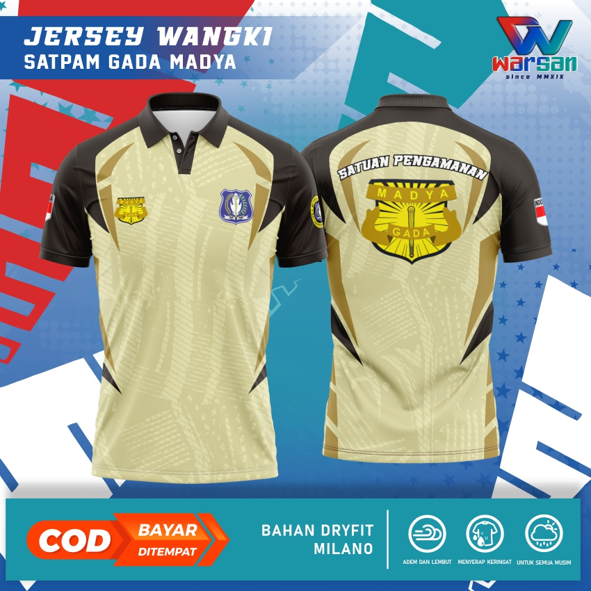 JERSEY WANGKI SATPAM GADA MADYA / KAOS POLO SATPAM GADA MADYA / JERSEY KERAH GADA MADYA