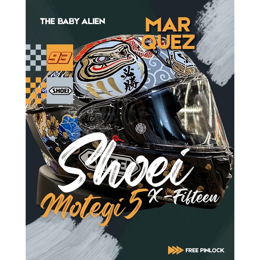 Shoei X15 MOTEGI 5 TC-1 Marc Marquez Premium Helmet Full Face Helm Shoei X Fifteen X-15