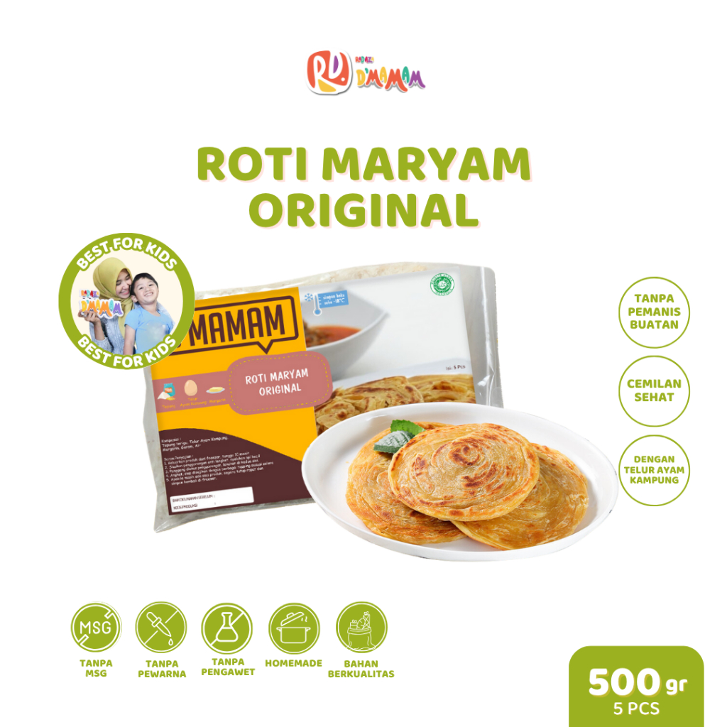 

D'MAMAM SBY Roti Maryam Original 500g Homemade / Roti Cane / Roti Canai
