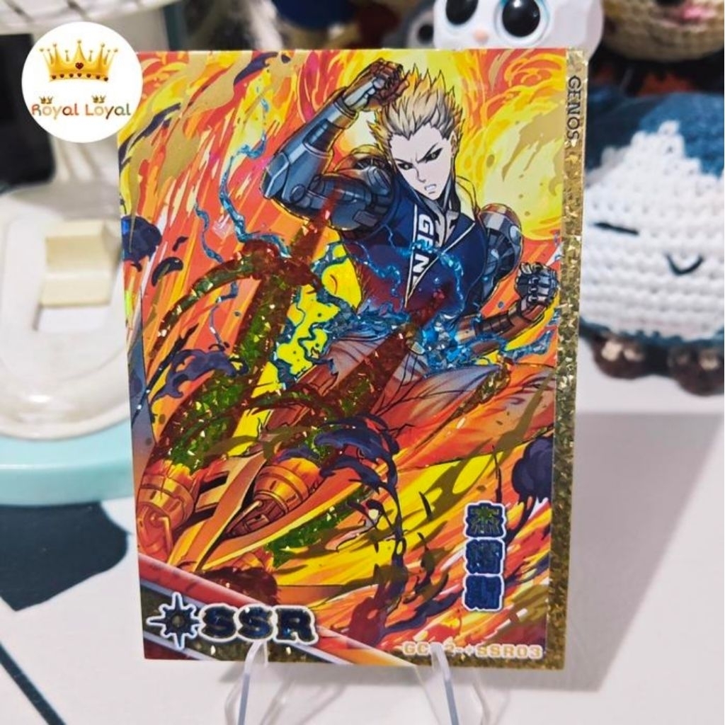 Genos Kartu One Punch Man CCG Goddess God Card Atlas Of God SSR+ Diamond Tebal Collection Card - (GC