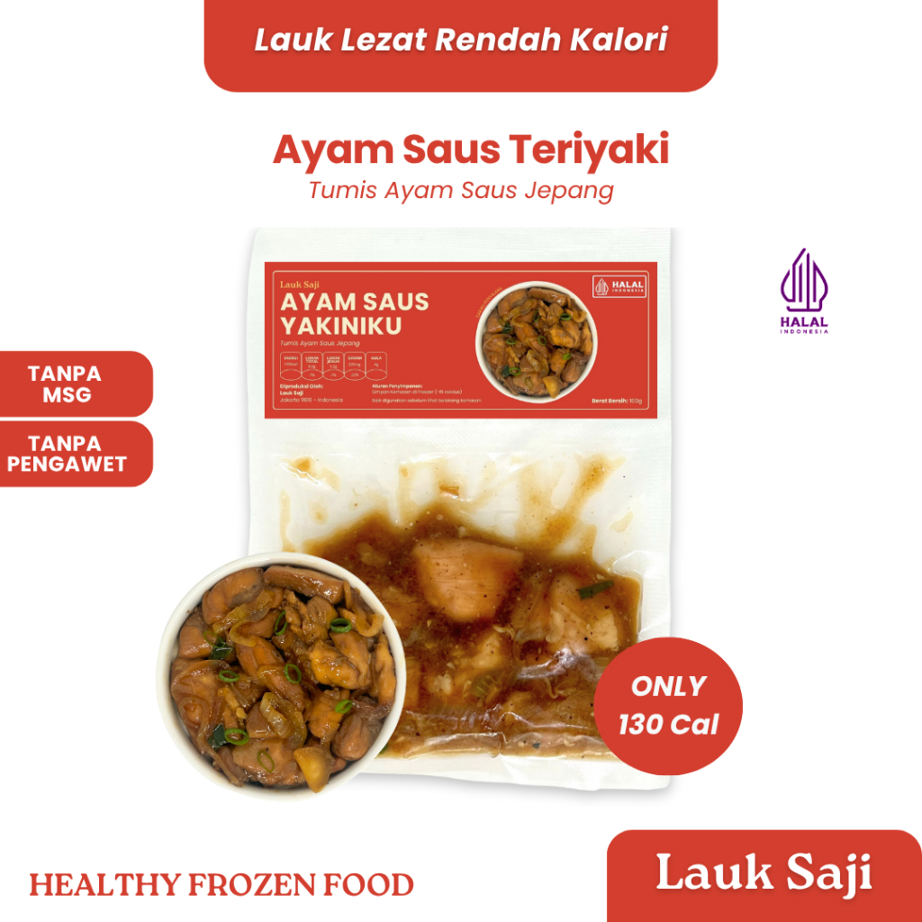 

Ayam Saus Teriyaki – Lauk Siap Saji | Rendah Kalori | Tinggi Protein | Frozen Food Diet