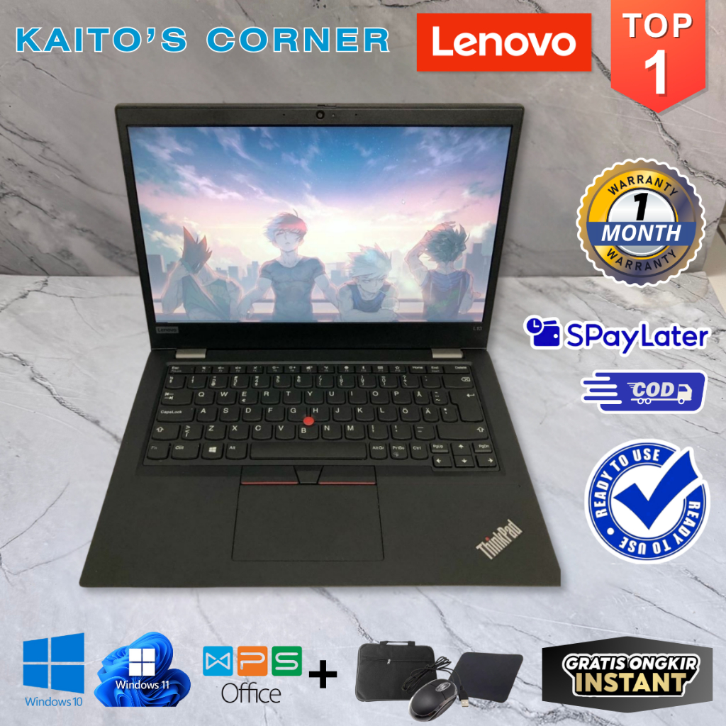 [Bekas] Laptop Lenovo Thinkpad L13 L14 L15 Core i3/i5 Gen 10 - Layar 13,3 Inch - Cocok Buat Kantoran