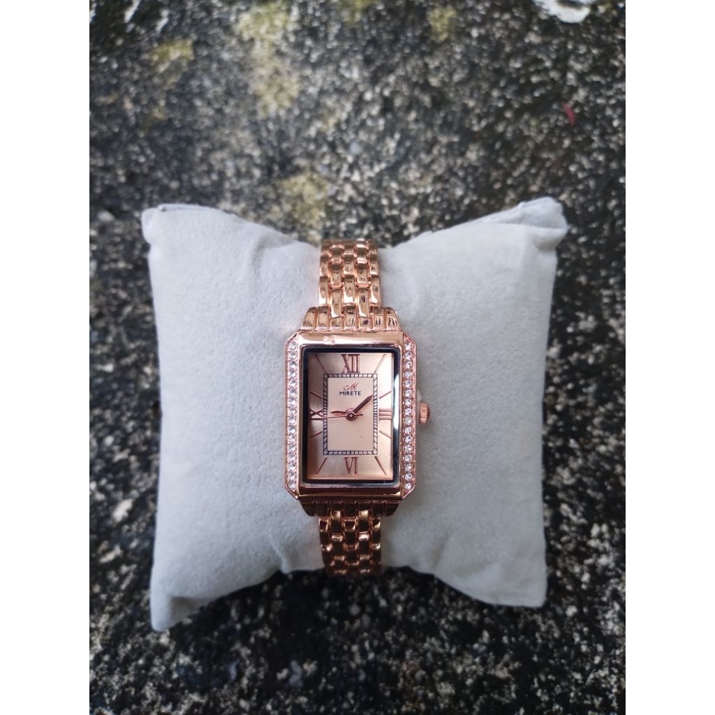 [ BISA COD ] R283 jam tangan wanita MIRETE rantai stainless steel back