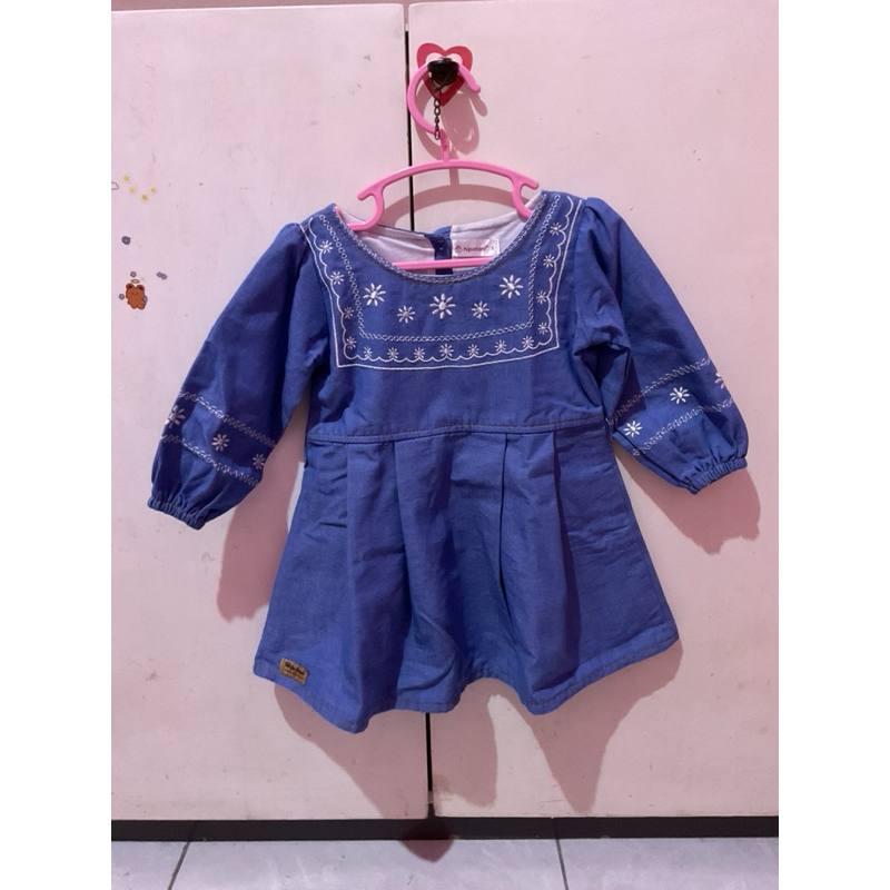 PRELOVED LIKE NEW DRESS HIPOFANT ANAK PEREMPUAN 1-2tahun