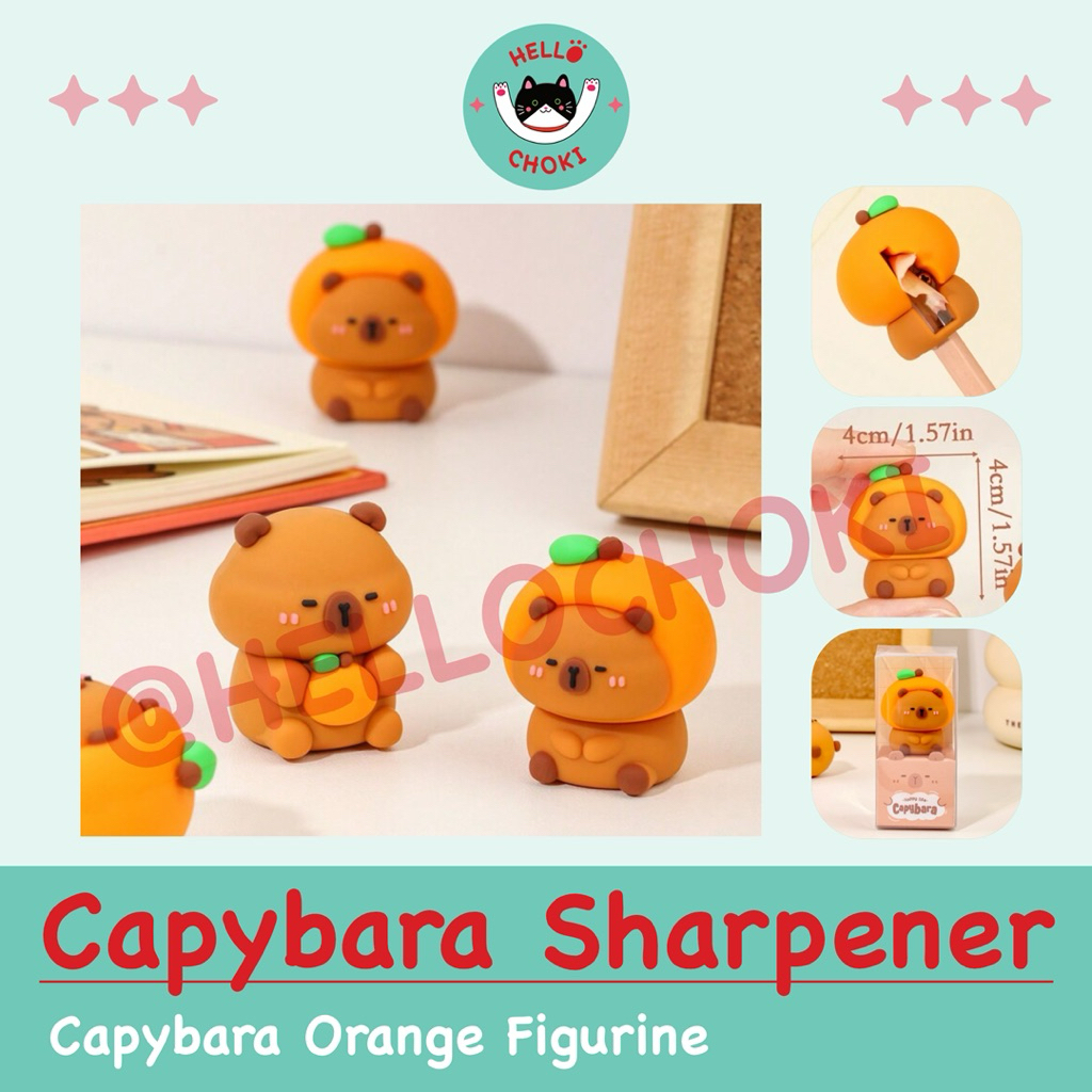 

HELLOCHOKI - Capybara Sharpener Figurine Orange Cute