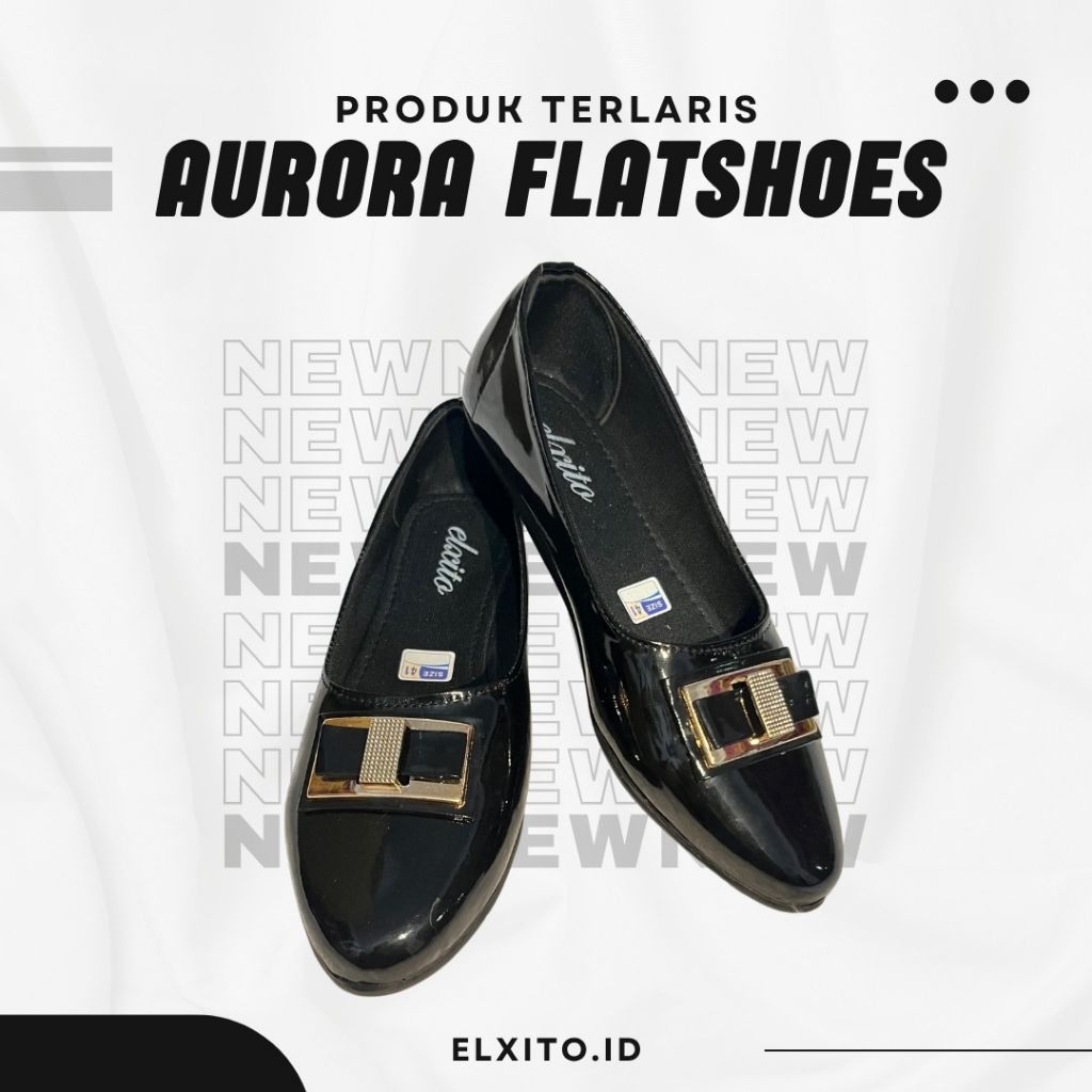 Sepatu Balet Pita, Sepatu Balet Hitam, Sepatu Balet Kekinan, Sepatu Kerja Kantor