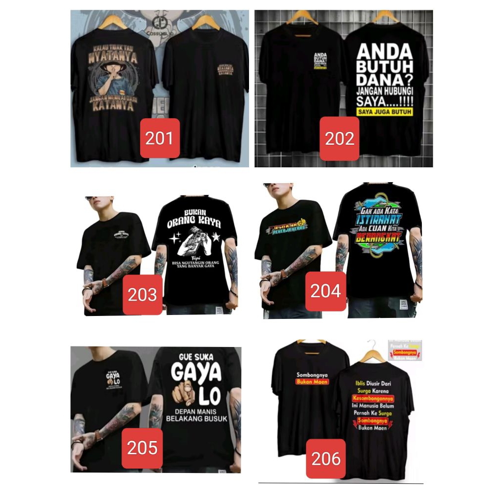 kaos distro  100 RIBU 6 KAOS