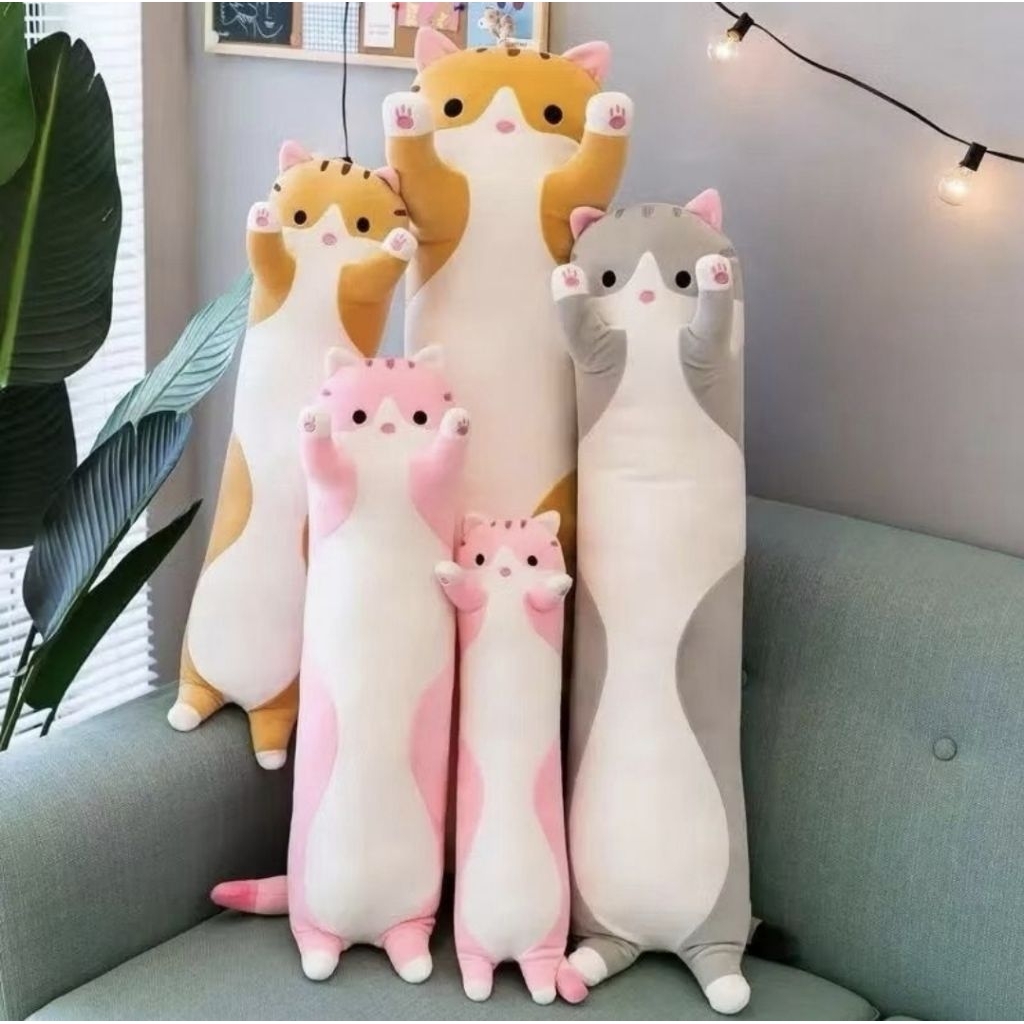 Bantal guling kucing ukuran 60cm bantal kucing boneka bantal lucu boneka bantal murah imut boneka gu
