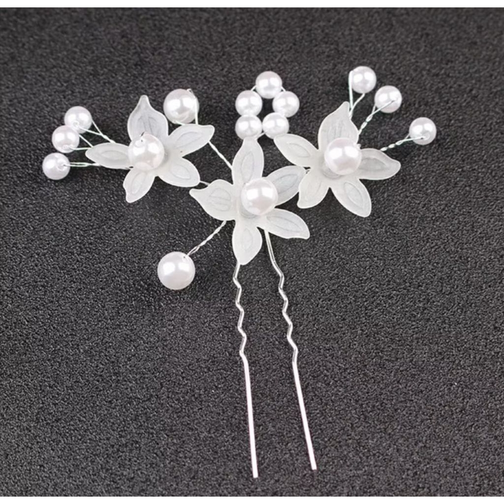 HAIR PIN MUTIARA||TUSUK KONDE MUTIARA BUNGA  KOREA