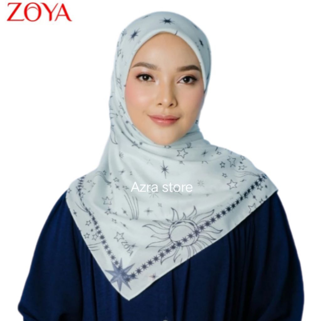 Zoya Amberly Scarf Hijab Motif Segi Empat Kerudung Jilbab