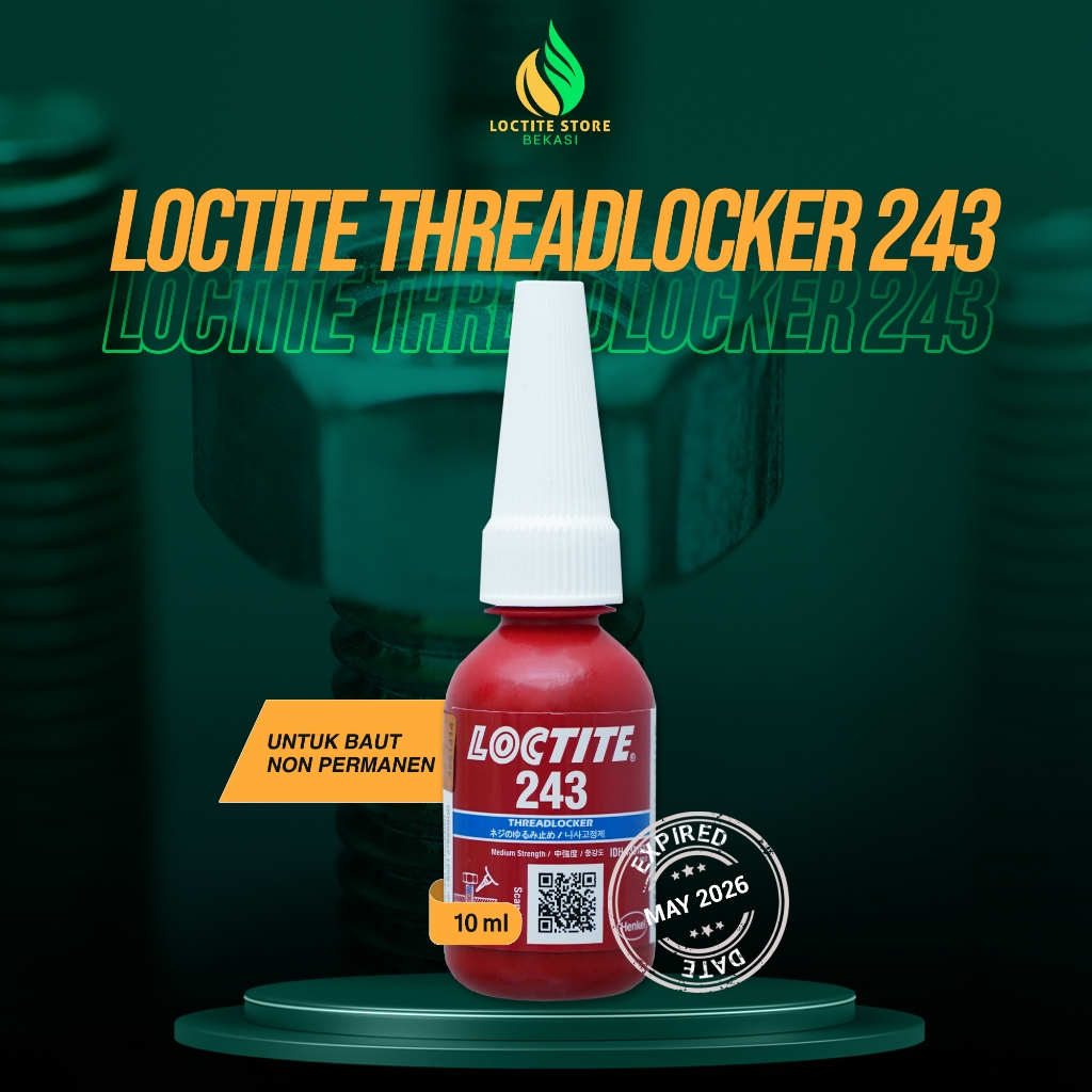 LEM BAUT NON PERMANEN LOCTITE 243 THREADLOCKER 10ML