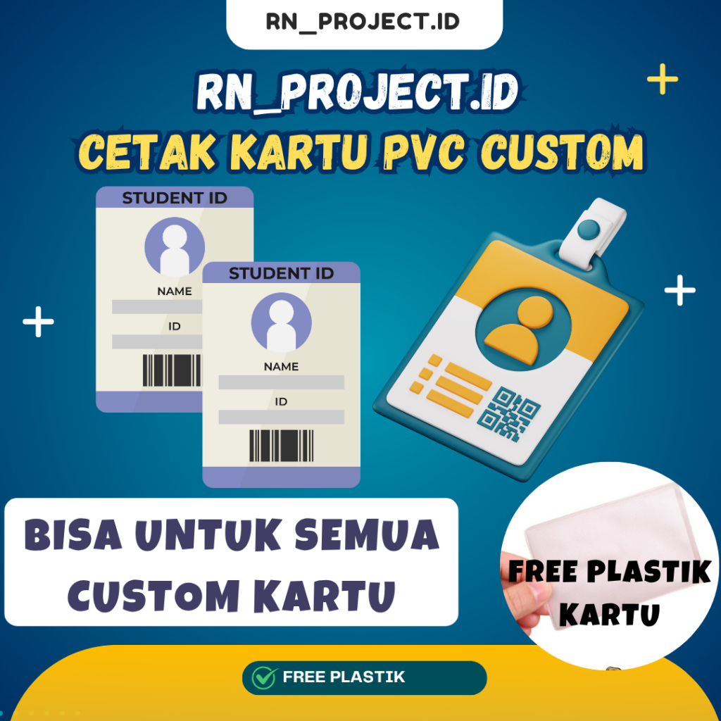 

SATU HARI SELESAI | Cetak Kartu Id card Custom 1 muka / Print Idcard 2 Sisi