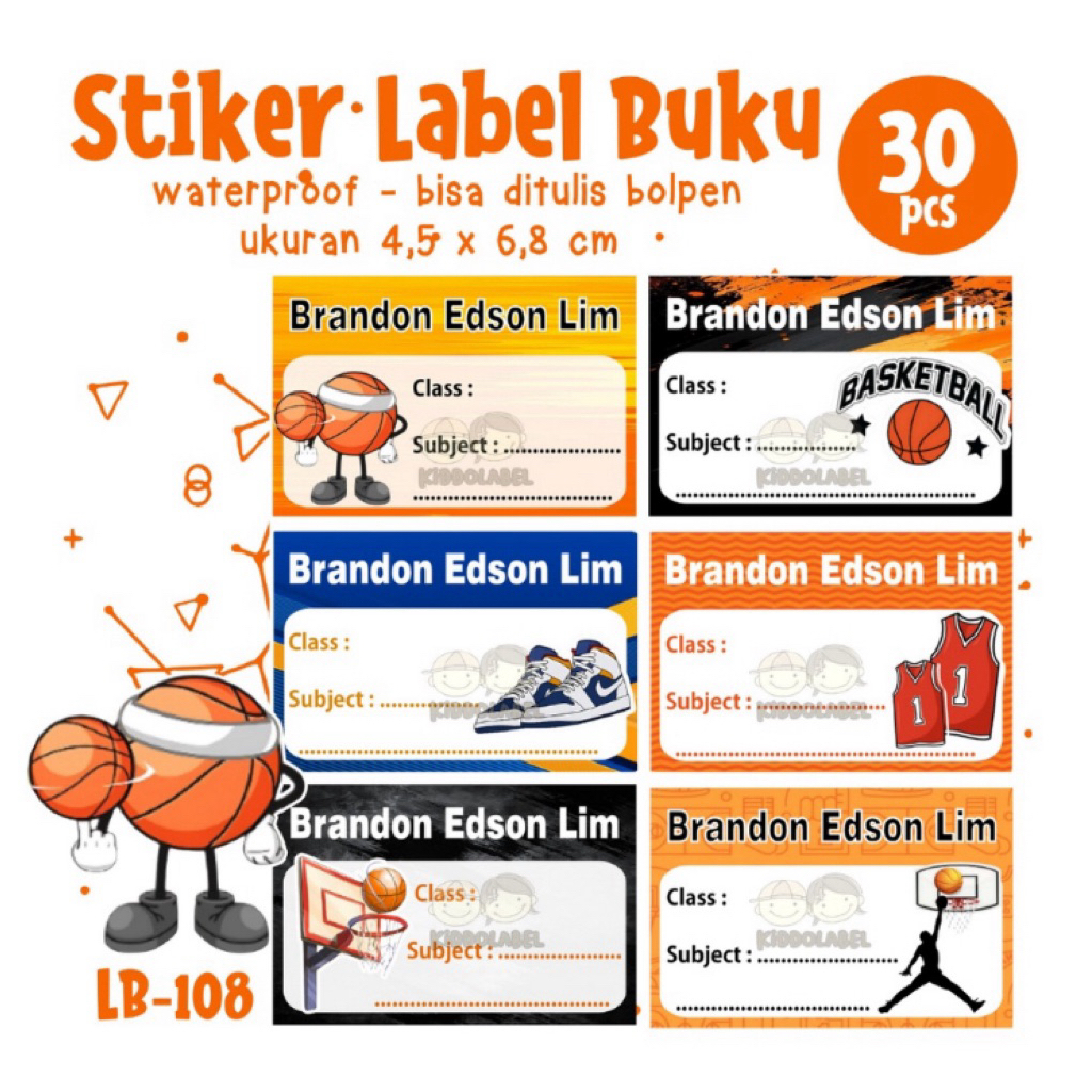 

LABEL BUKU ANAK BOY 1