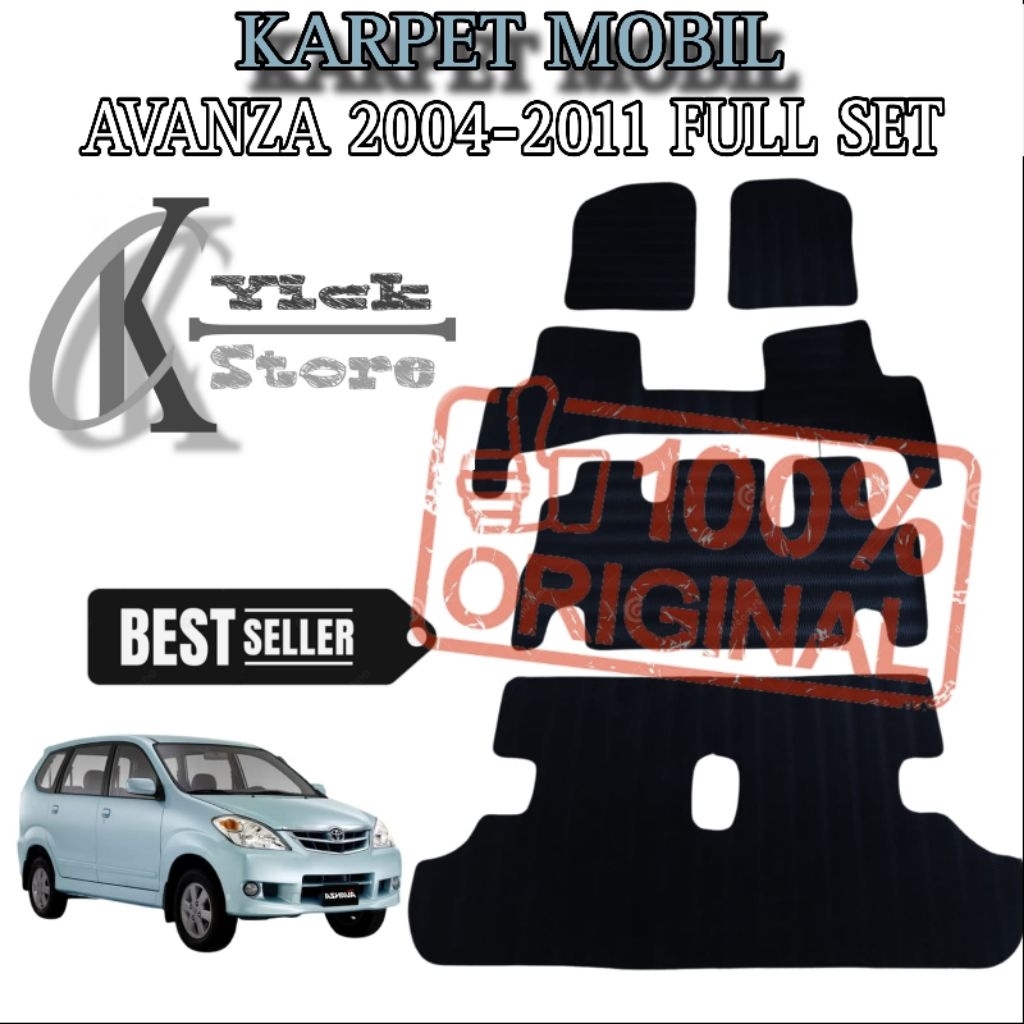 karpet mobil Avanza 2004 - 2011 full set / Karpet avanza lama / matras karet alas kaki mobil Avanza 