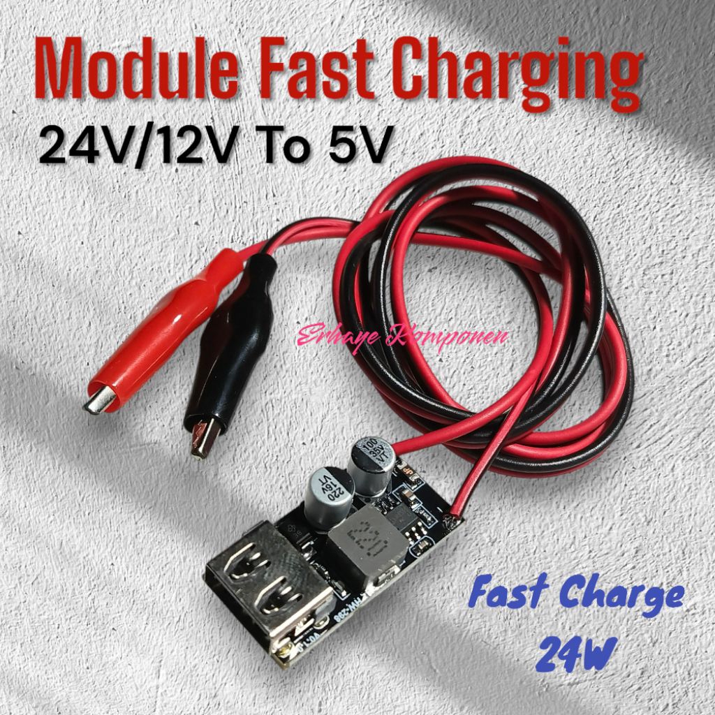 Modul Fast Charger 5V 24W / Modul Power Bank fast Charger.
