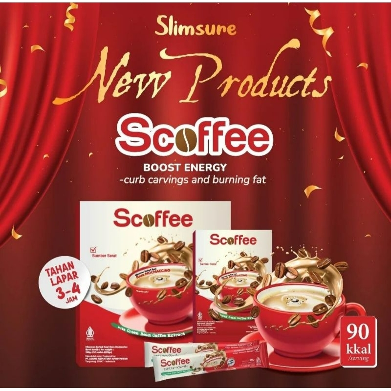 

S Coffee Energy Coffee 1BOX 6 Sachet SCoffee BY SLIMSURE Diet Menurunkan Nafsu Makan| Membakar Lemak