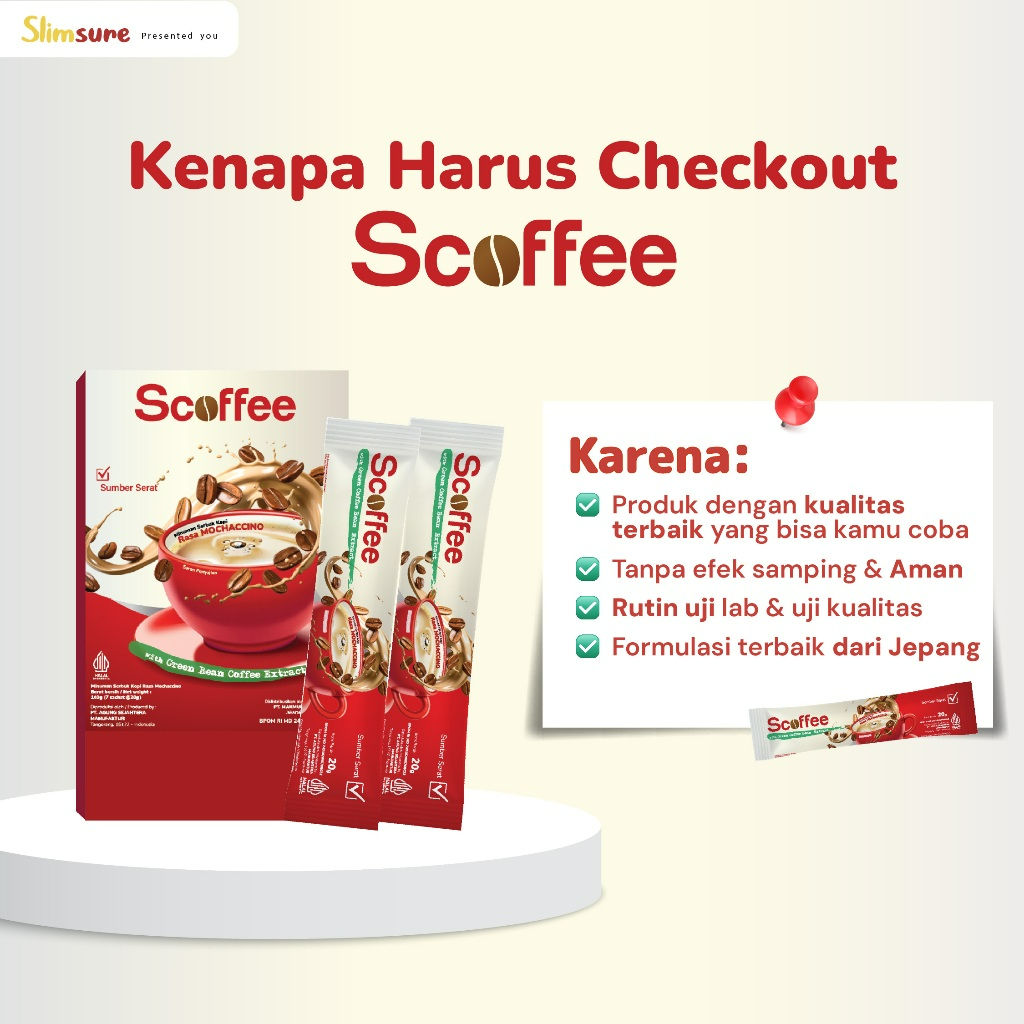 

S Coffee by Slimsure Kopi Diet Energi Pengontrol Nafsu Makan - 7 Sachet kopi diet slimsure official