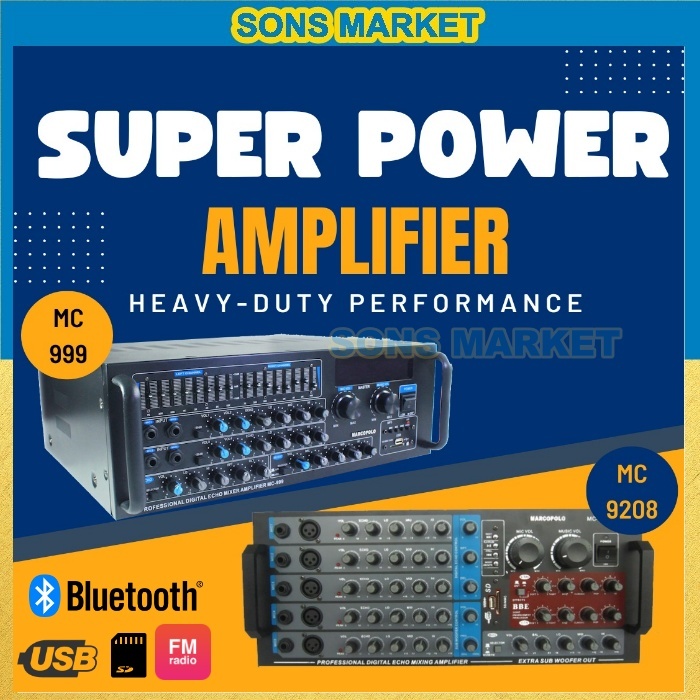 AMPLIFIER KAROEKE MARCOPOLO 999 MC999 POWER AMPLI MC 999 USB BLUETOOTH ORIGINAL