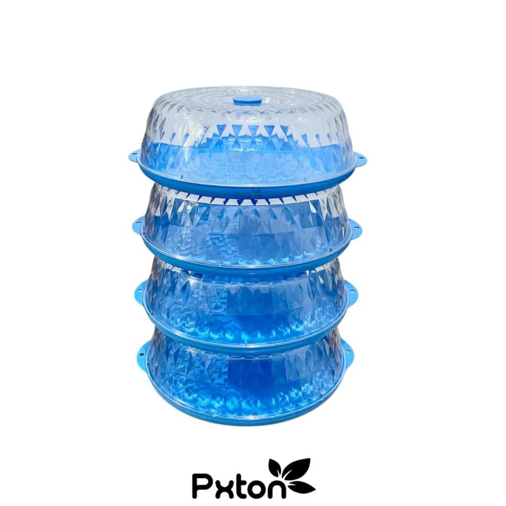 PXTON - Multilayer Rak Plastik Penyimpanan Tempat Makanan / Food Storage 4 Susun / Tudung Saji /