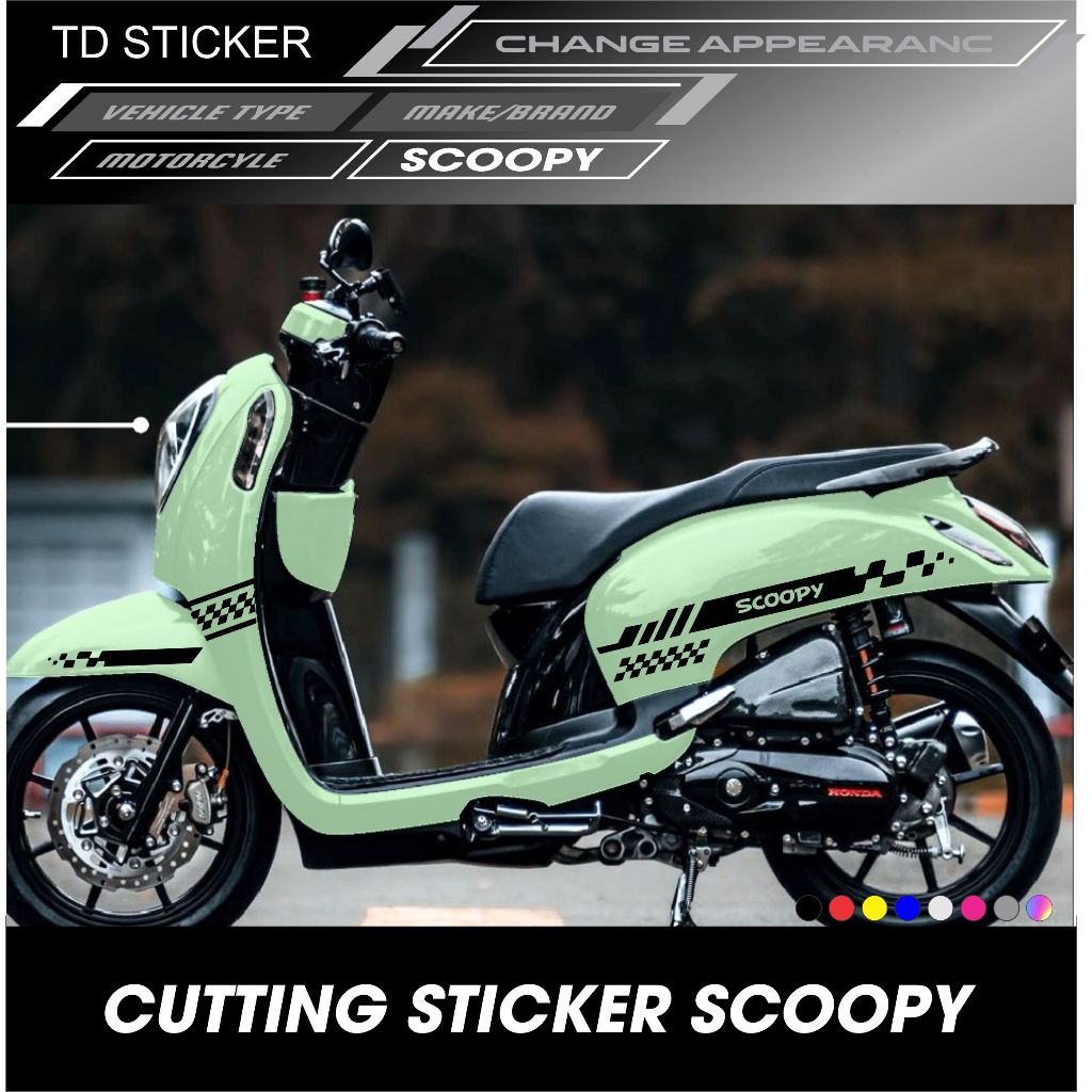 CUTTING STICKER SCOOPY STRIPNG CUTTING STIKER SCOOPY