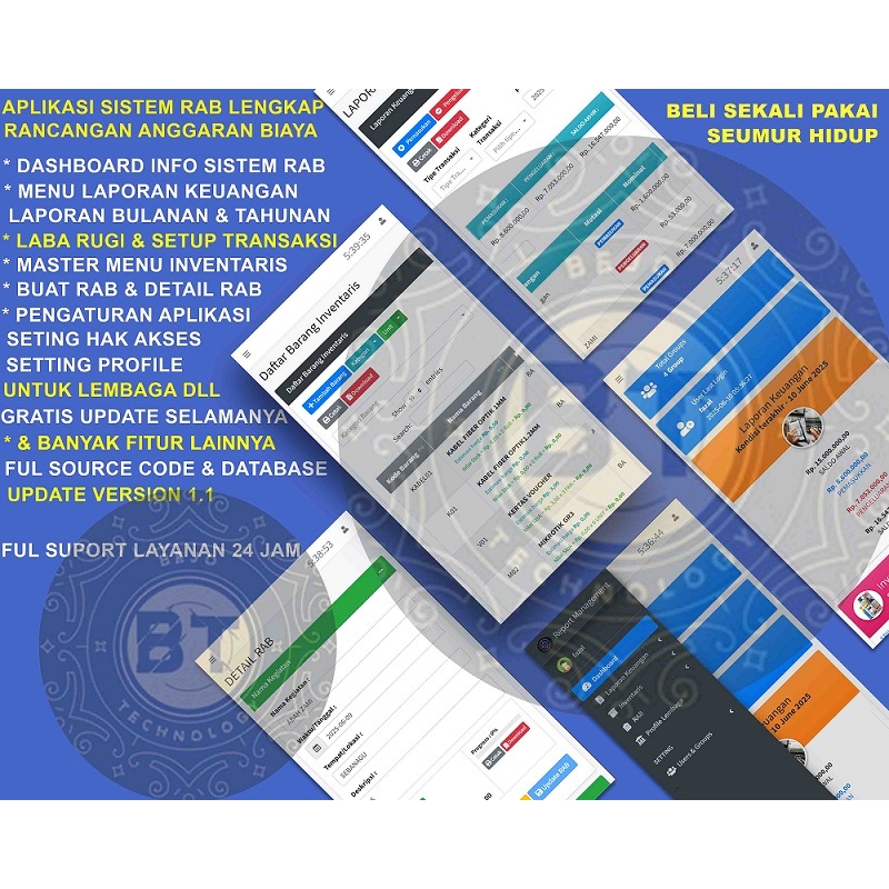 APLIKASI WEB SOURCE CODE SISTEM LAPORAN KEUANGAN, INVENTARIS BARANG DAN RANCANGAN ANGGARAN BIAYA RAB