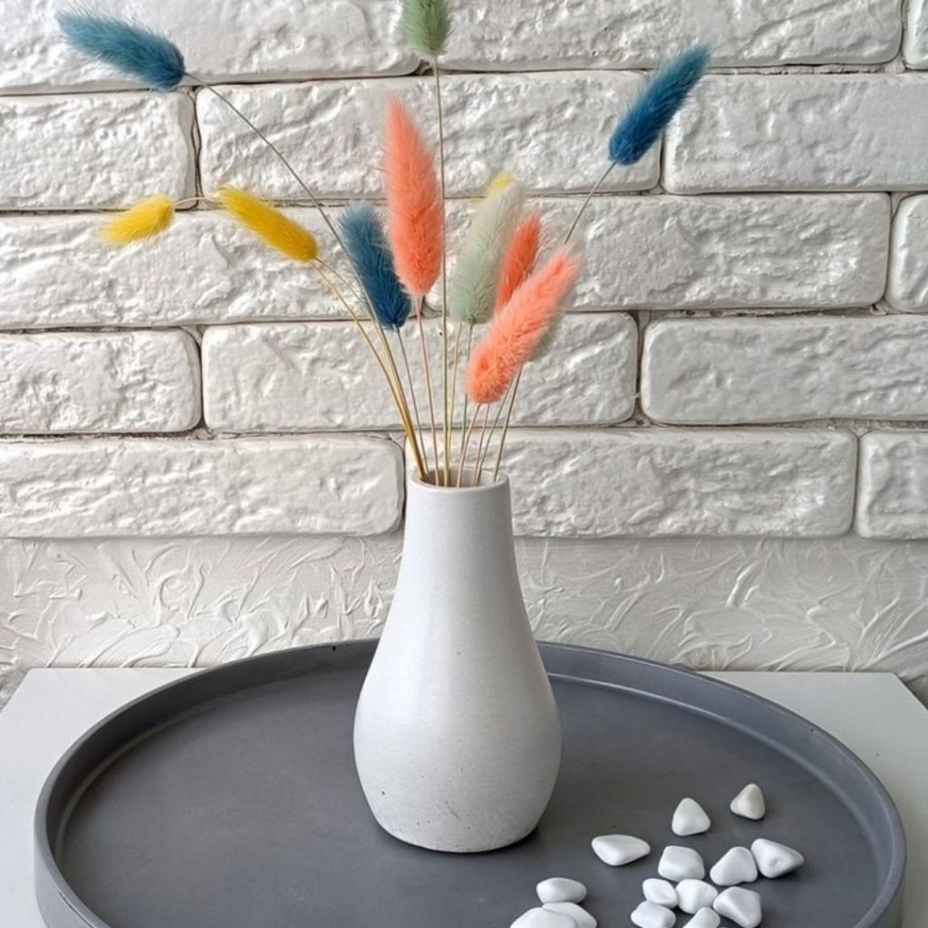 PAREHOMEDECORE Vas bunga kering aesthetic minimalis (Glossy) vas termurah vas bunga estetik grosir v