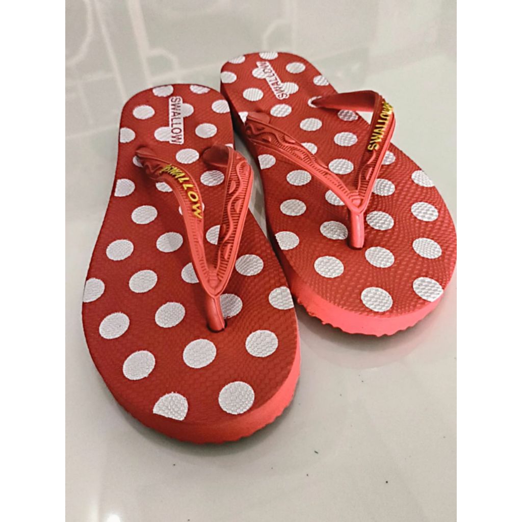 swallow nice polkadot sendal jepit asli wanita