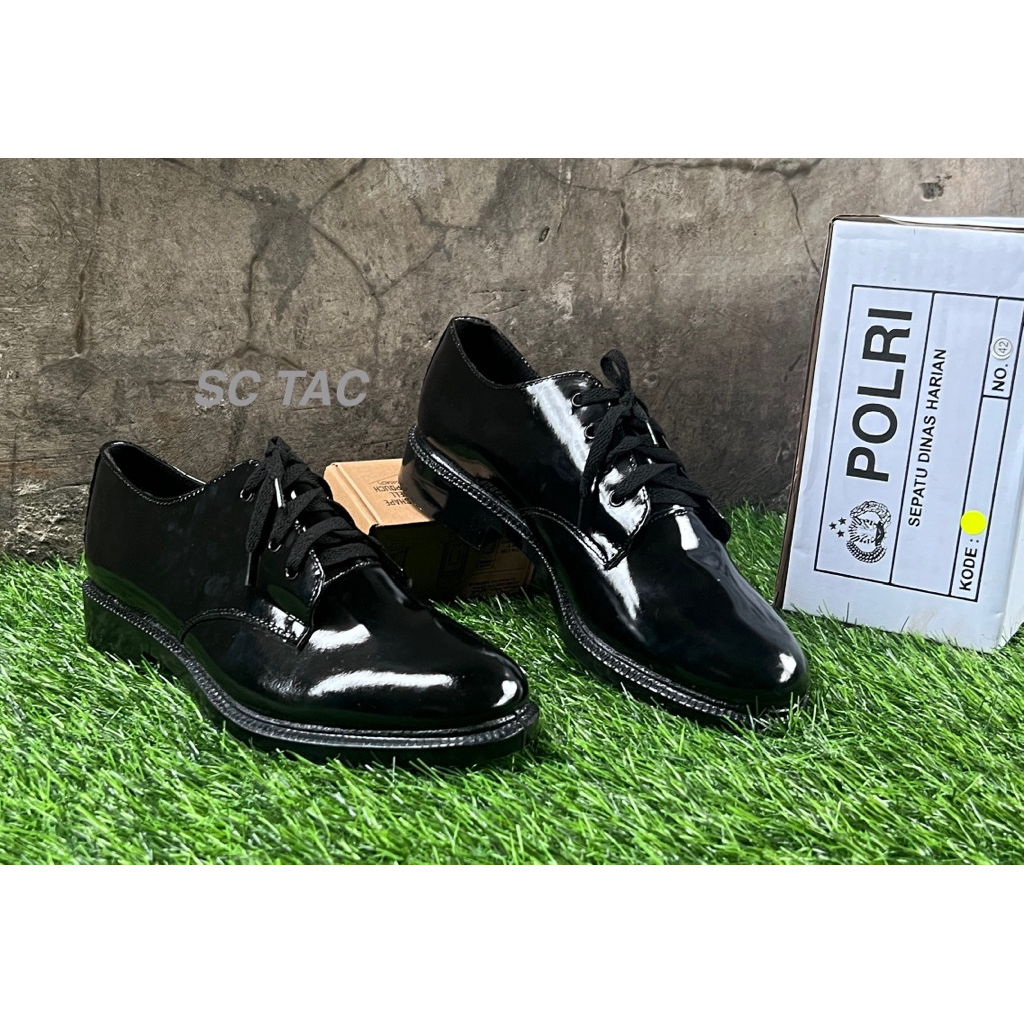 Sepelatu PDH POLRI PENDEK KILAT/Sepatu PDH PRIA/Sepatu PDH PANTOFEL