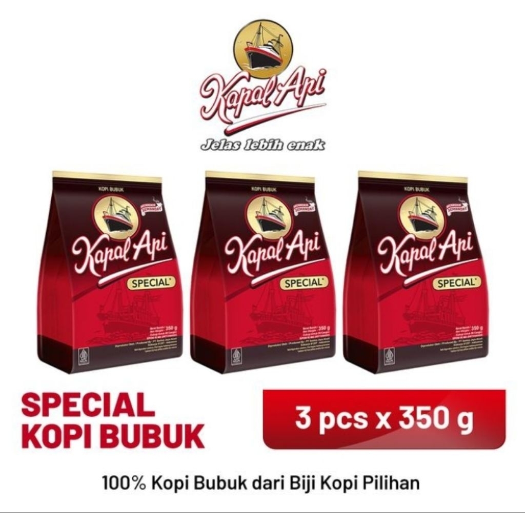 

Kapal Api Bubuk Special Merah 3 x 350 Gram