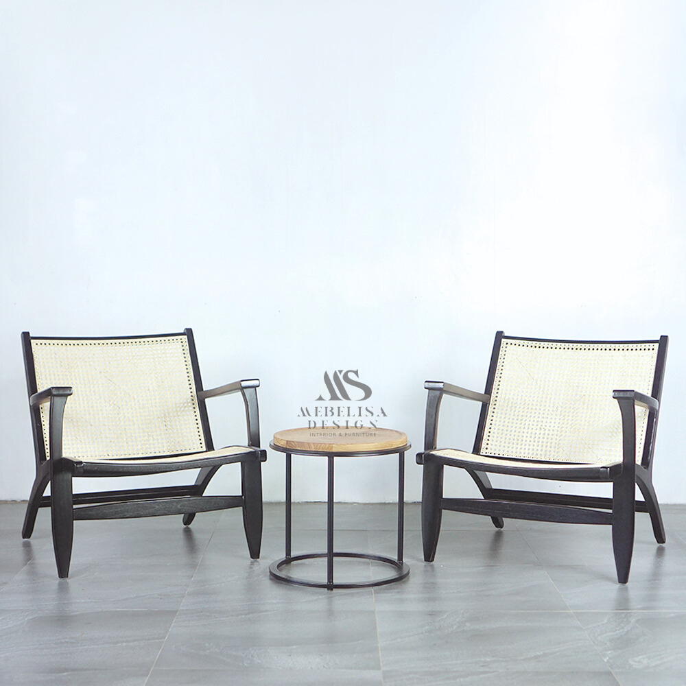 Kursi Meja Teras Depan Rumah Mix Anyaman Rotan Meja Besi