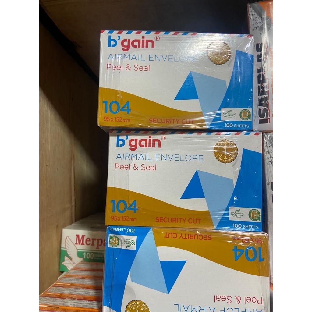 

(5pack)Amplop B'gain Air mail 1slop isi 5 pack