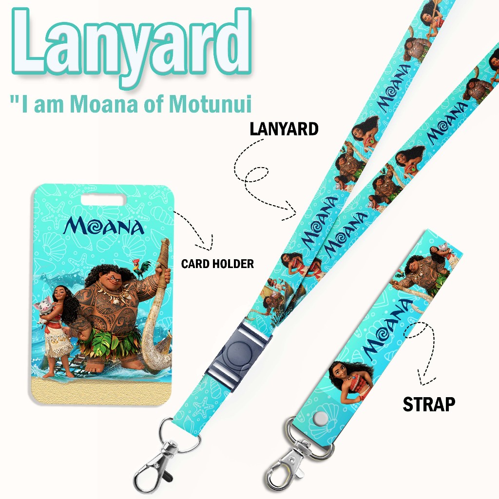 

STRAP LANYARD CARD HOLDER Moana Motunui Gantungan Kunci - Handphone - ID Card