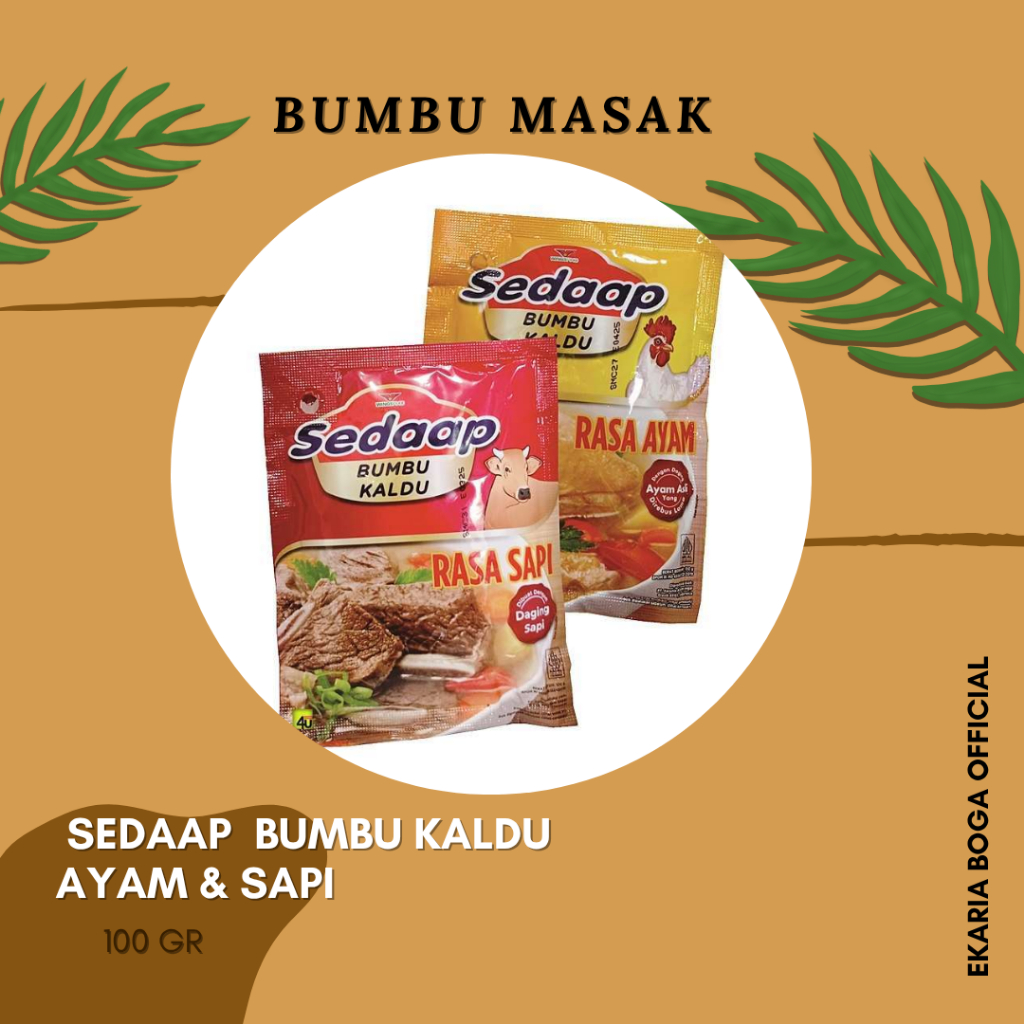 

BUMBU MASAK | BUMBU TABUR| BUMBU KEMASAN | SEDAAP BUMBU KALDU 100 GR