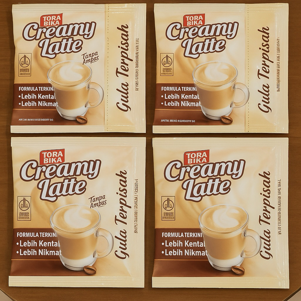 

TORABIKA CREAMY LATTE GULA TERPISAH KOPI INSTAN RENCENG ISI 10 BUNGKUS / PCS