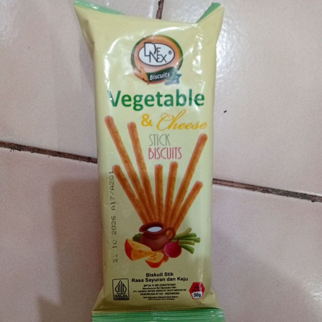 

Kue Stick Vegetable and Cheese Stik Biskuit Rasa Sayuran dan Keju Snack 50 gr