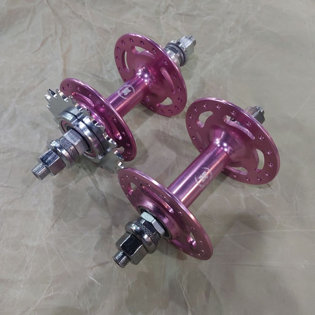 Hub Set Novatec Single Speed 36hole Seal Bearing Doltrap Ano Pink Original