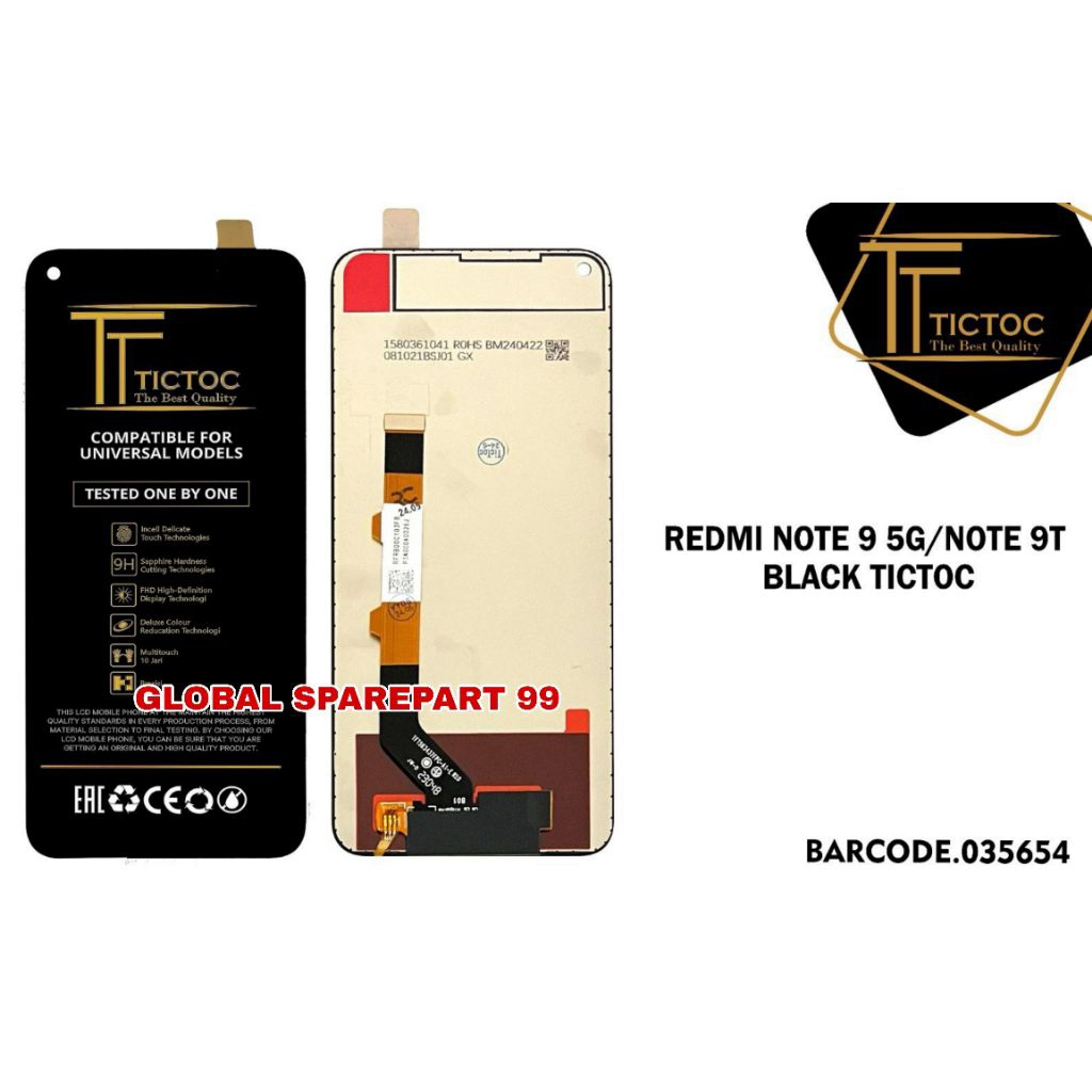 LCD XIAOMI REDMI NOTE 9 5G / REDMI NOTE 9T TICTOC