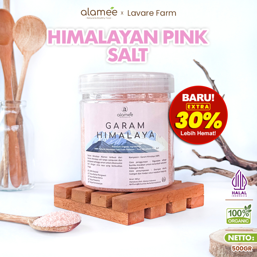 

Garam Himalaya 500 G Pink Himalayan Sea Salt Pakistan buma organik