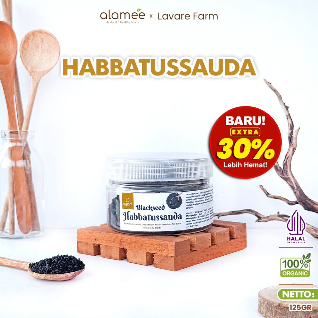 

ALAMEE Habbatussauda Biji Jintan Hitam Original Asli Jinten Habatusauda 125 gram buma organik
