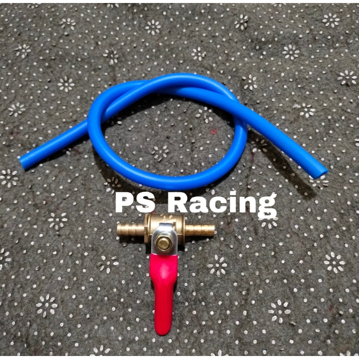 PROMO Paket Selang Bensin 40cm + Kran Bensin Kuningan 1/4 Motor Universal Keran Bengsin Bebek-Matic-