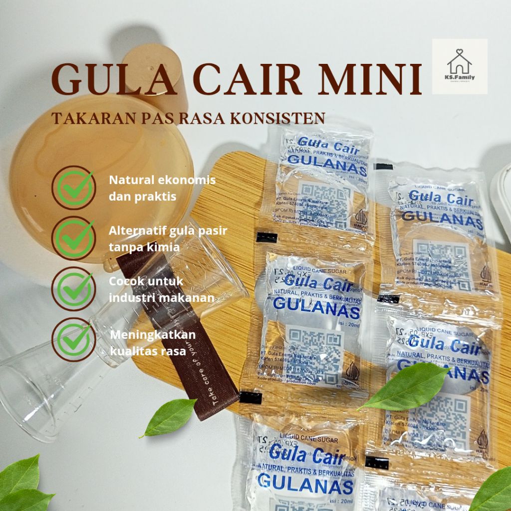 

Gulanas Gula Cair 20ml Gula sachet Gula Cair Alami Gula Pasir