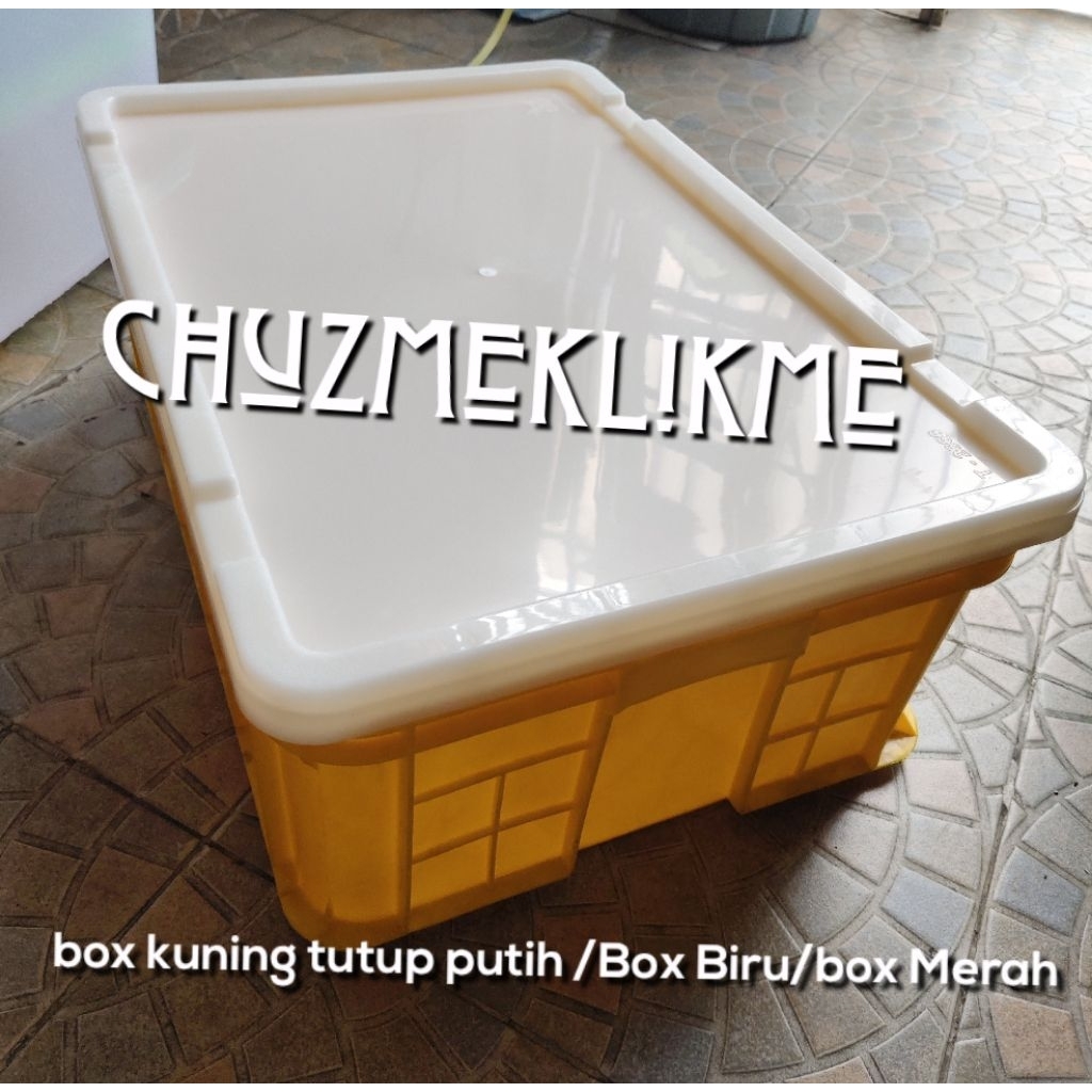 Container box industri Rabbit 2233 + Tutup (tutup Putih/Biru)/Box industri rabbit 2233 + tutup/konta