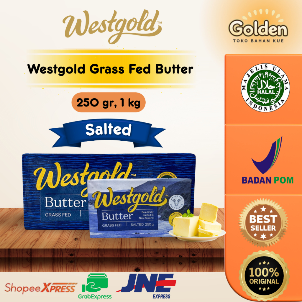 

Westgold Grass Fed Salted Butter 250 gr / 1 Kg - Premium Quality Butter