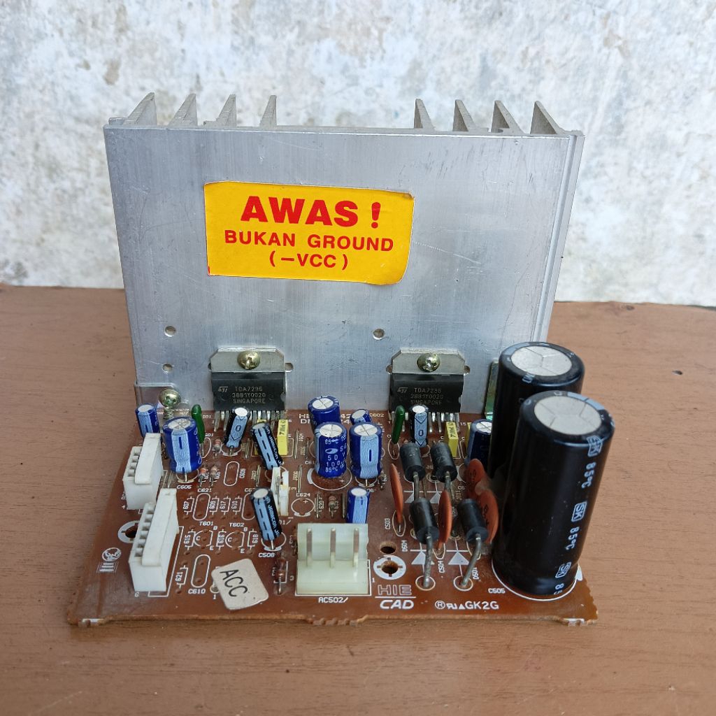 Kit ampli TDA7296 ori Stereo bekas normal copotan polytron